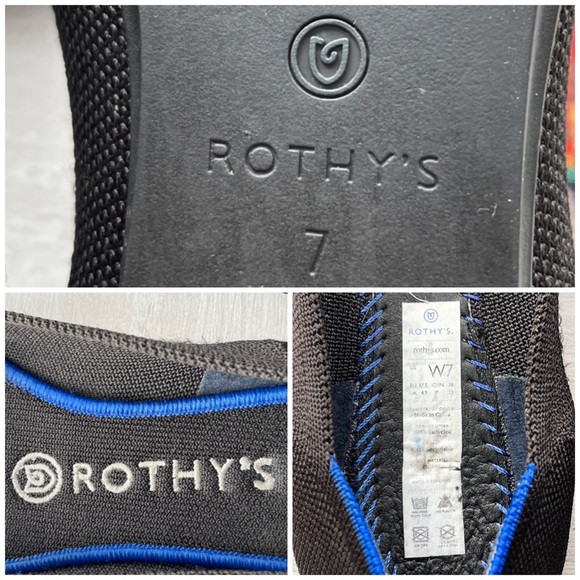 ROTHY’S The Flat Round Toe Ballet Flats Size 7 (Black) - Picture 14 of 17